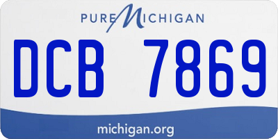 MI license plate DCB7869