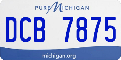MI license plate DCB7875