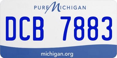 MI license plate DCB7883