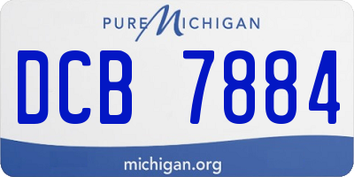 MI license plate DCB7884