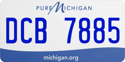 MI license plate DCB7885