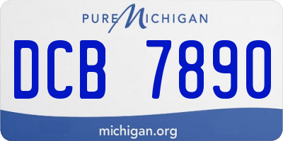 MI license plate DCB7890