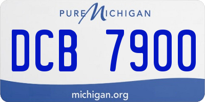 MI license plate DCB7900