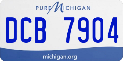 MI license plate DCB7904