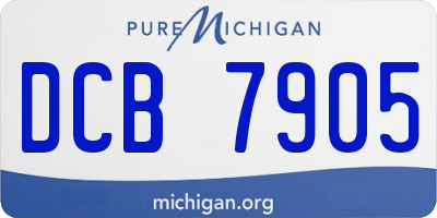 MI license plate DCB7905