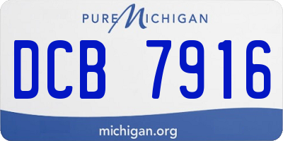 MI license plate DCB7916