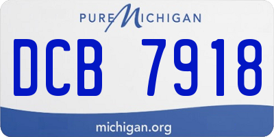 MI license plate DCB7918