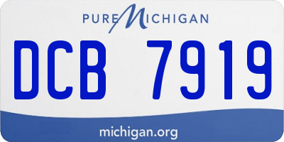 MI license plate DCB7919
