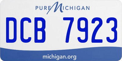 MI license plate DCB7923