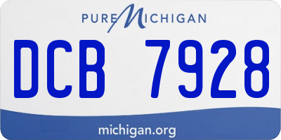 MI license plate DCB7928