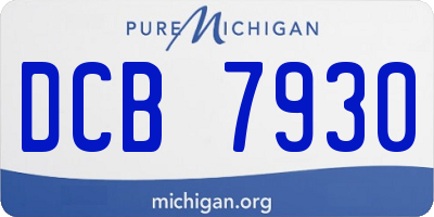 MI license plate DCB7930