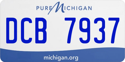 MI license plate DCB7937