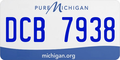 MI license plate DCB7938