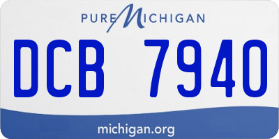 MI license plate DCB7940