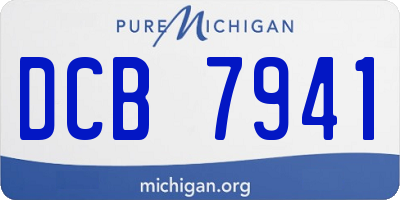MI license plate DCB7941