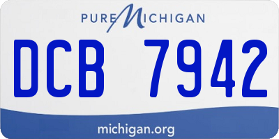 MI license plate DCB7942