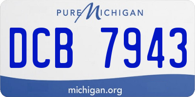 MI license plate DCB7943