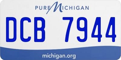 MI license plate DCB7944