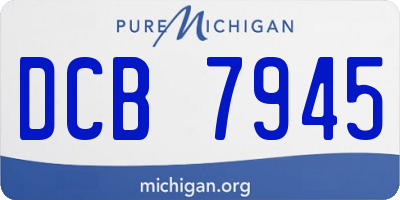 MI license plate DCB7945