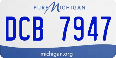 MI license plate DCB7947