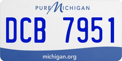 MI license plate DCB7951