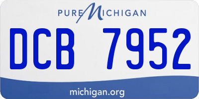 MI license plate DCB7952