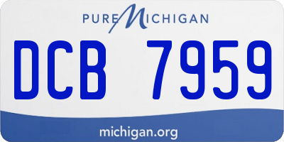 MI license plate DCB7959