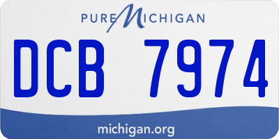 MI license plate DCB7974