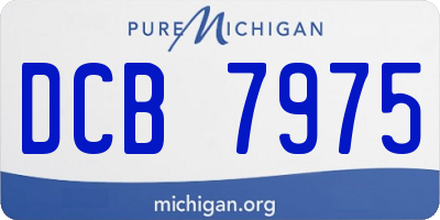 MI license plate DCB7975