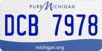 MI license plate DCB7978
