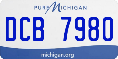 MI license plate DCB7980