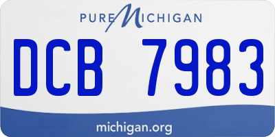 MI license plate DCB7983