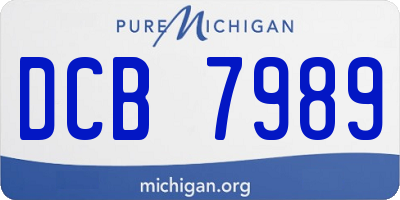 MI license plate DCB7989