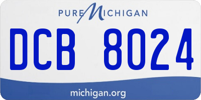 MI license plate DCB8024