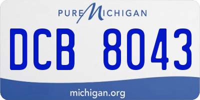 MI license plate DCB8043