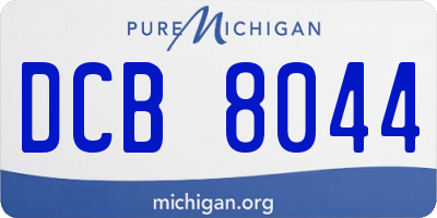 MI license plate DCB8044