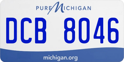 MI license plate DCB8046