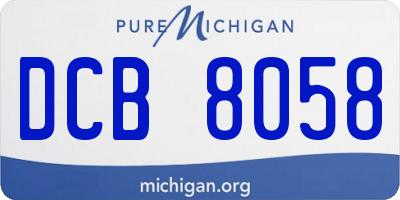 MI license plate DCB8058
