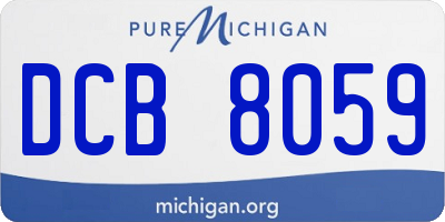 MI license plate DCB8059