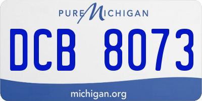MI license plate DCB8073