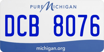 MI license plate DCB8076