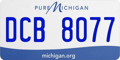 MI license plate DCB8077