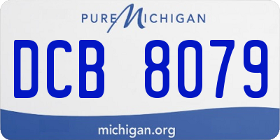 MI license plate DCB8079