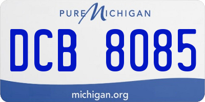 MI license plate DCB8085