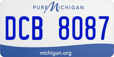 MI license plate DCB8087