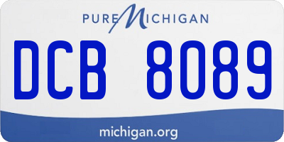 MI license plate DCB8089