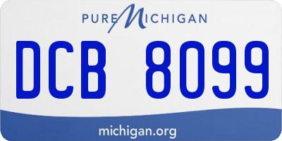MI license plate DCB8099