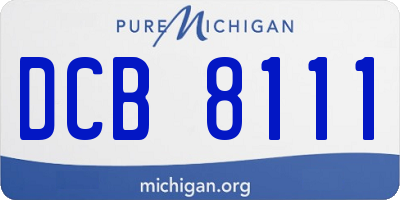 MI license plate DCB8111