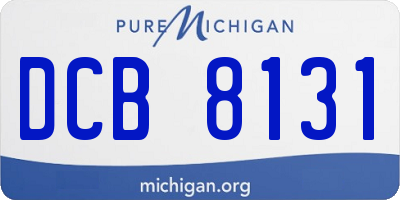 MI license plate DCB8131