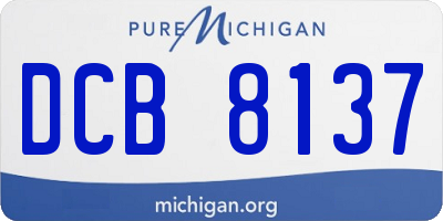 MI license plate DCB8137
